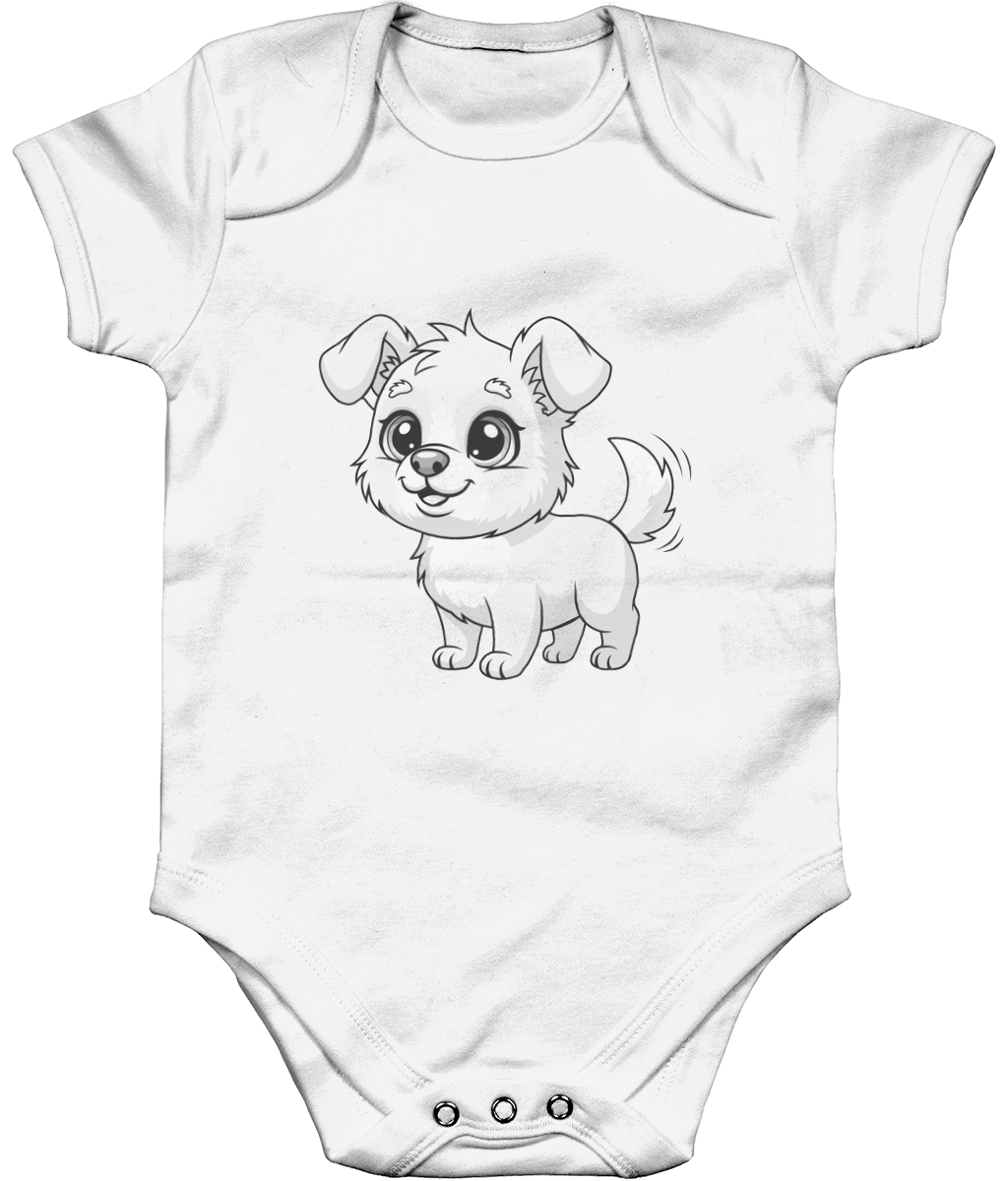 Dog Baby Bodysuit, Front Side