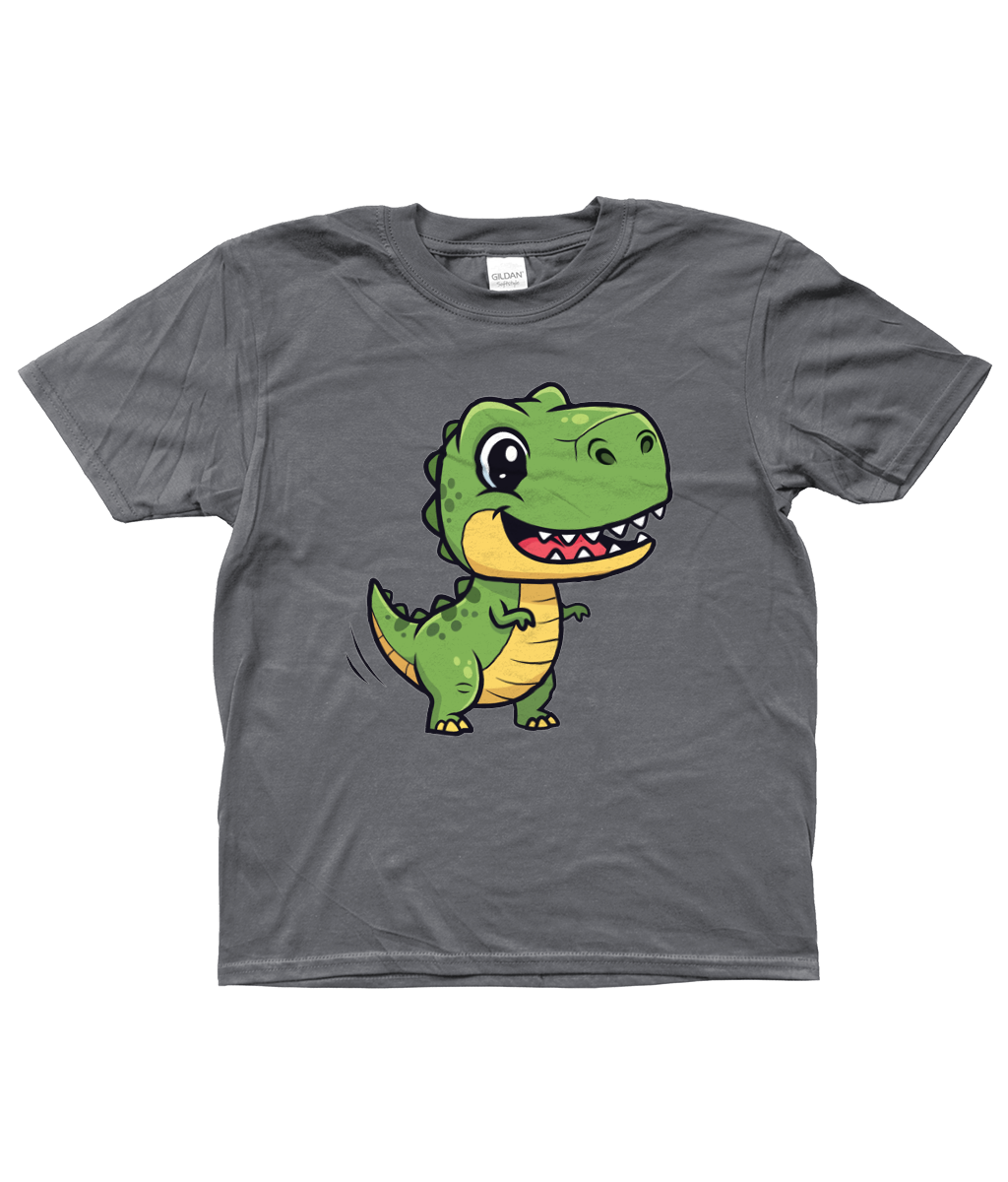 Cute Dino Kids Shirt, Front Side