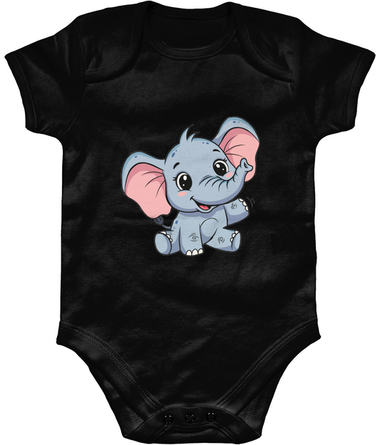 Elephant Baby Bodysuit, Front Side