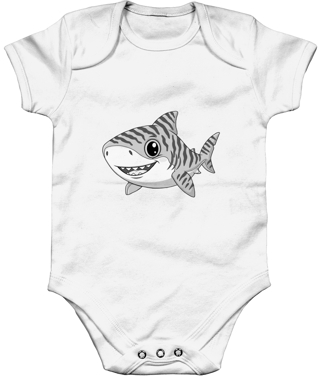 Shark Baby Bodysuit, Front Side