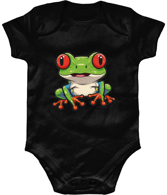 Cute Frog Baby Bodysuit, Front Side